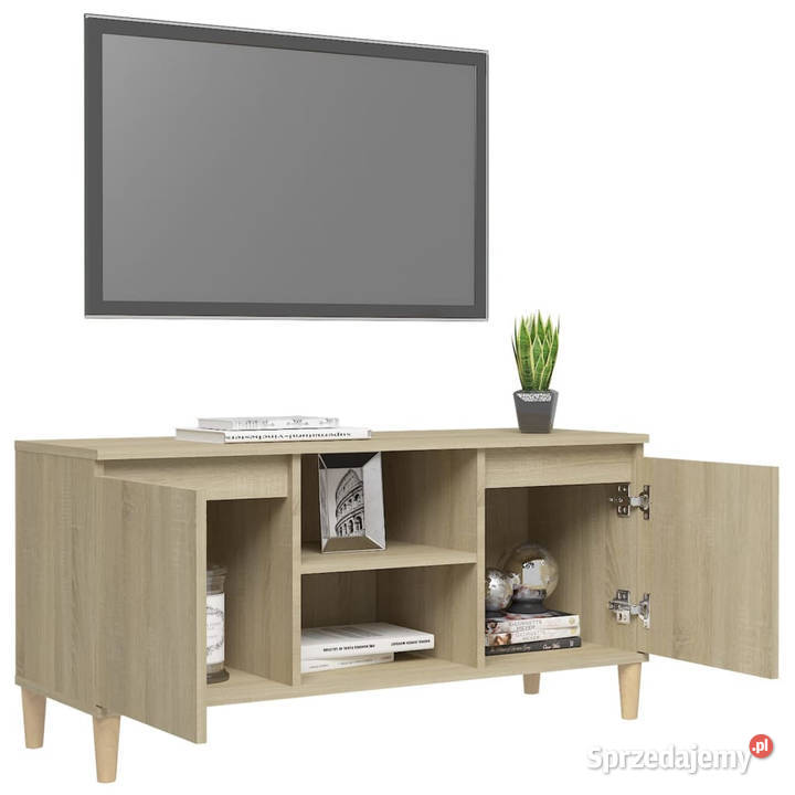 Szafka TV drewniane nóżki dąb sonoma 1035x35x50 mazowieckie Warszawa