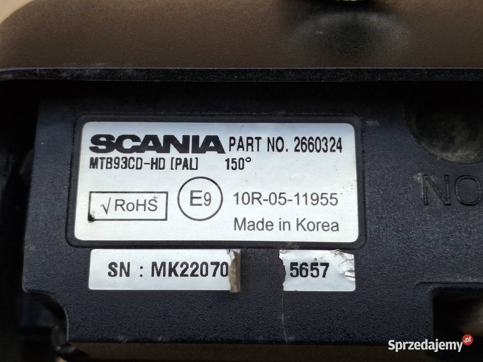 SCANIA RS KAMERA COFANIA WSTECZNA 2660324 Bieleń