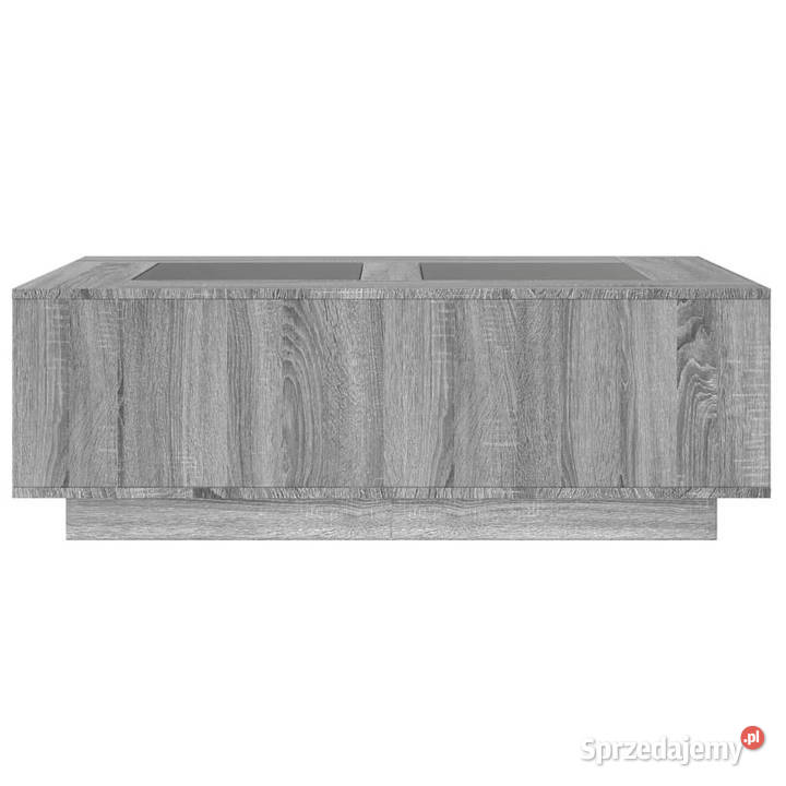 Stolik kawowy z LED Infinity szary dąb sonoma