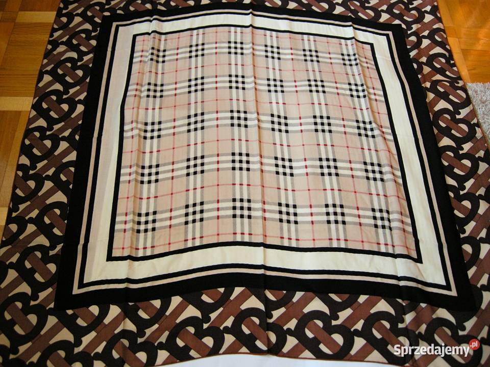 Burberry London lususowa chusta monogram print Dla kobiet Kolonia Piaski