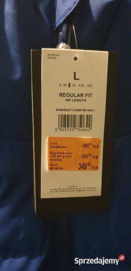 Kurtka 4 F narciarska membrana 5000 męska Nowa Rydułtowy