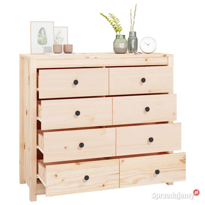 Komoda 100x40x90 lite drewno sosnowe WM821769 Komody Warszawa sprzedam