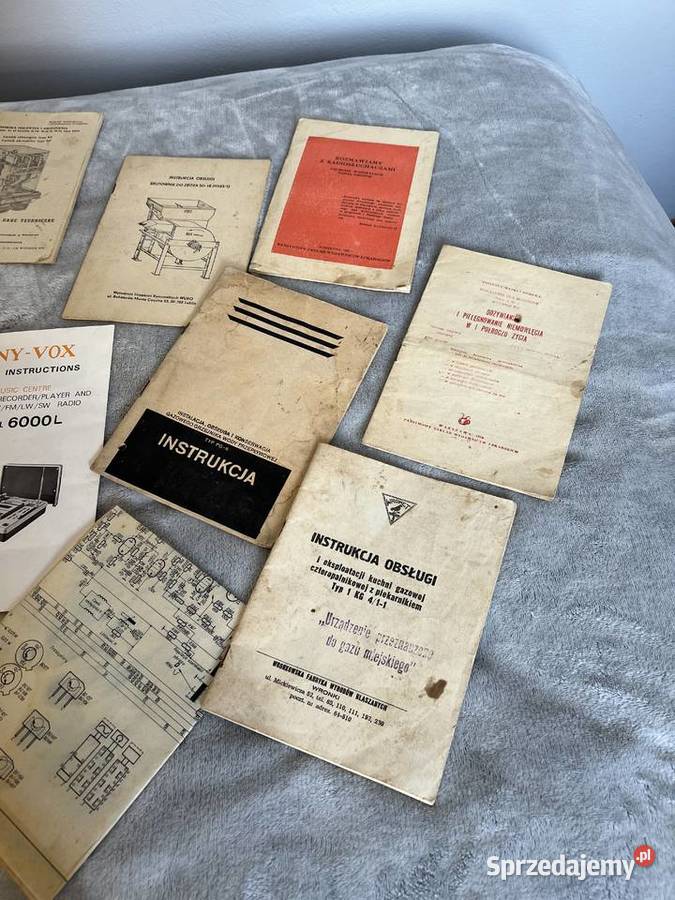 Ulotki instrukcje obsługi z PRLu HIT Jasło