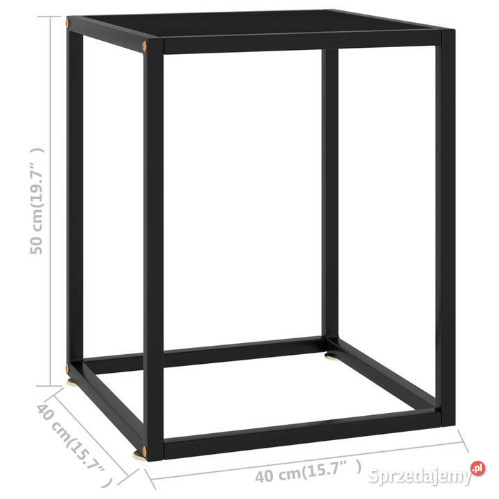 Stolik kawowy szkło w kolorze czarnym 40x40x50 mazowieckie Warszawa