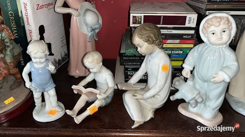 Figurka porcelanowa małego chłopca w niebieskim Gdańsk sprzedam