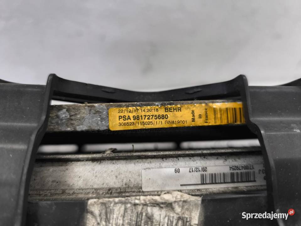 PAS PRZÓD CHŁODNICE KOMPLET PEUGEOT 5008 II 3008