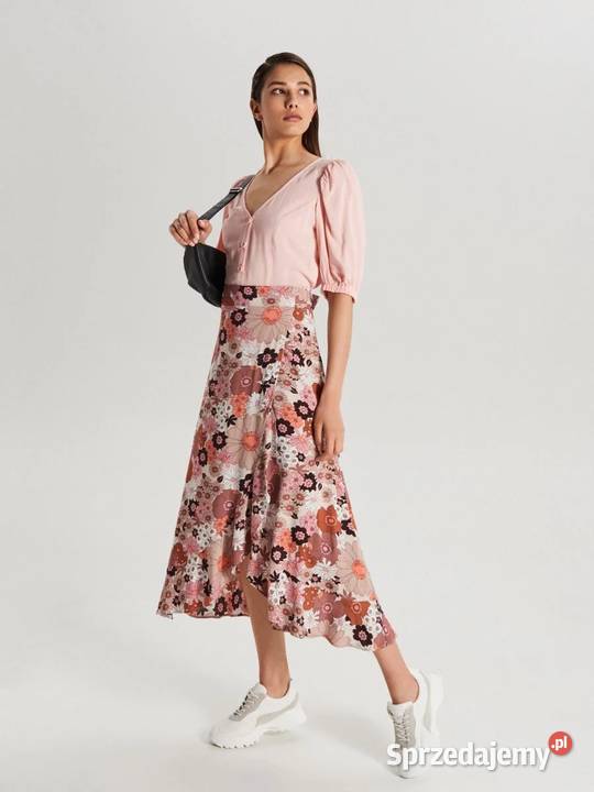 Nowa bluzka Cropp M 38 wiskoza crop top koszula różowy Szczecin sprzedam