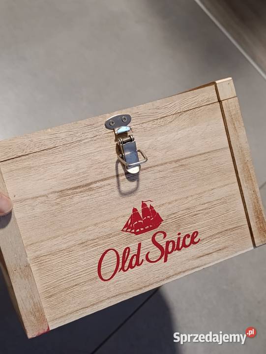 pudełko dekoracje old spice drewno skrzyneczka Dekoracje i ozdoby wielkopolskie Poznań
