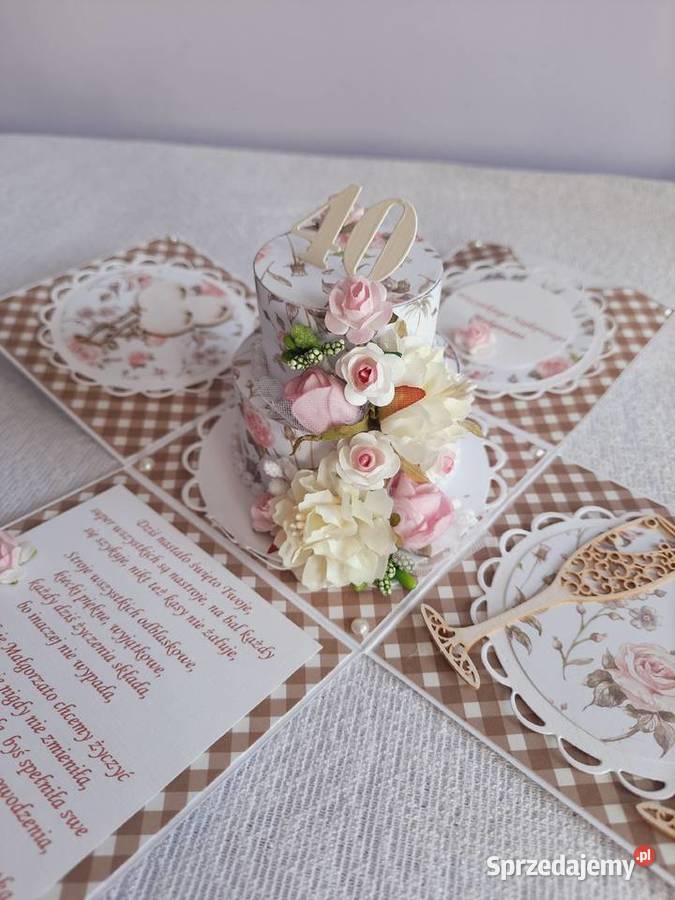 Prezent na urodziny Exploding Box Scrapbooking Włóki