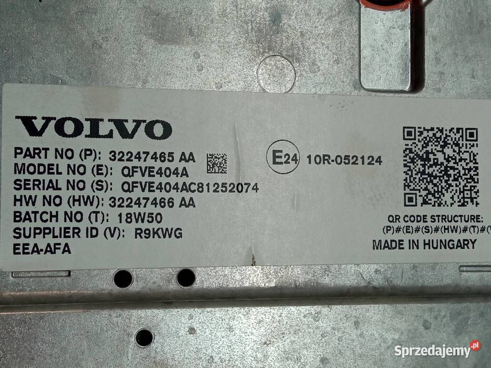 WYŚWIETLACZ ŁADNY IGŁA 32247465AA Volvo V60 II