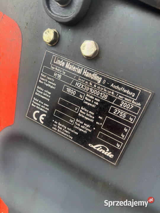 wózek widłowy LINDE H16T wolny skok przesuw łódzkie Działoszyn