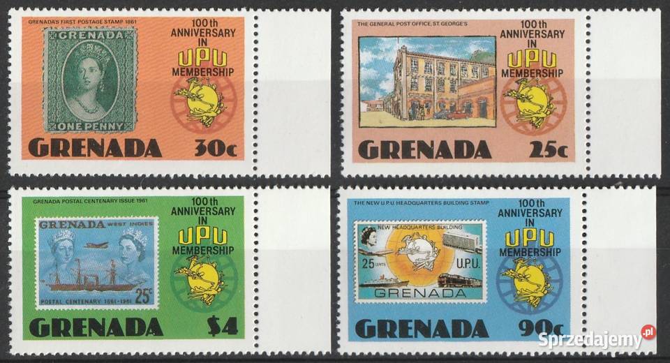 GRENADA 100 LAT UPU CZYSTE Łódź sprzedam