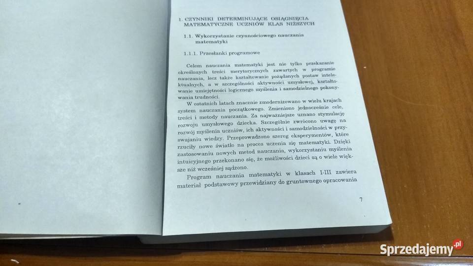 Metodyka nauczania matematyki w klasach niższych