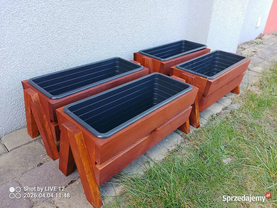 Zestaw 4 skrzynek na balkon 40 Nisko
