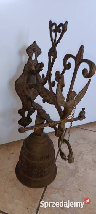Piękny mosiężny dzwoń do powieszenia małopolskie