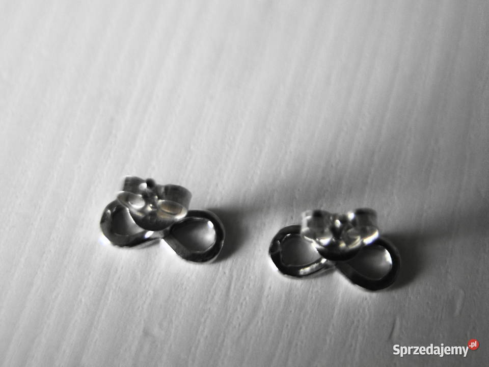 Subtelne kolczyki srebro 925 znak srebro Warszawa