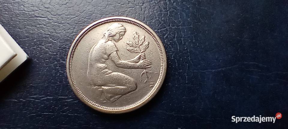 Stare monety 50 fenig 1949 J Niemcy Numizmatyka