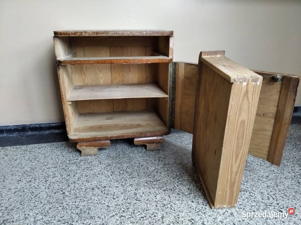 OKAZJA Szafka Nocna Stolik Nocny Drewniana PRL Z Zabrze