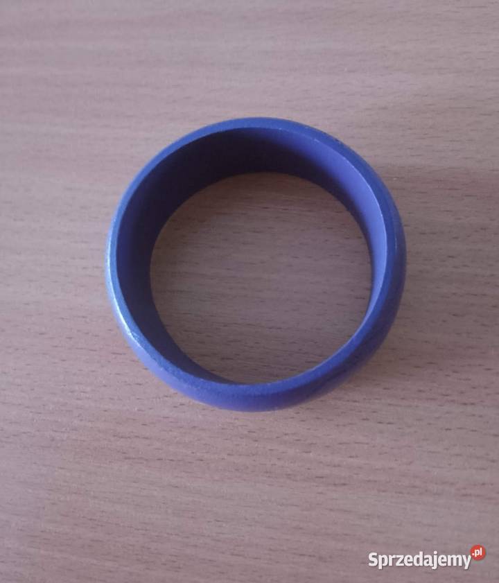 BRANSOLETKA drewniana bangle fioletowa sztywna Poznań