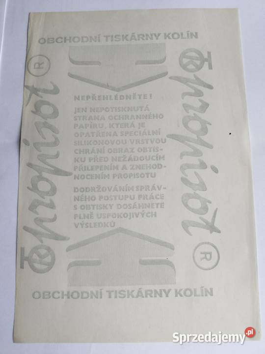 Kalkomania PRL Propisot czeska różne czcionki Gdynia