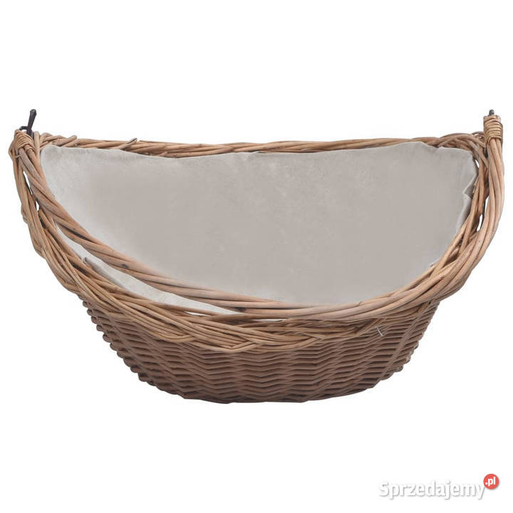 Koszyk na drewno z uchwytem 57x465x52 brązowy