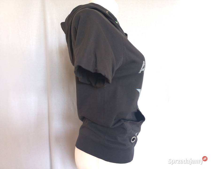 Bluzka szara Tshirt damski KAPTUR r 3638 stan podlaskie