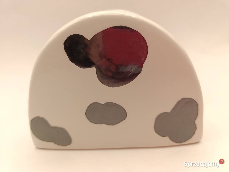 Serwetnik krowa w czapce kucharza Porcelana i szkło lubelskie Zamość sprzedam