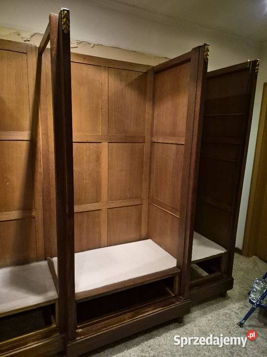 Szafa secesyjna garderobiana dębowa 3 drzwiowa z 60cm Sypniewo