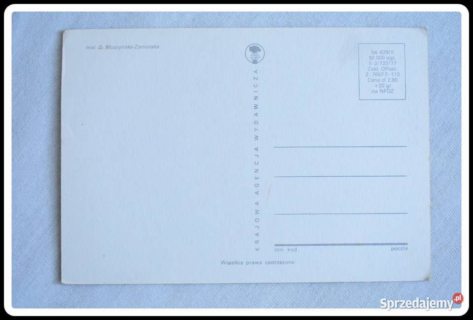 Pocztówki PRL postacie dzieci D Muszyńska Płock