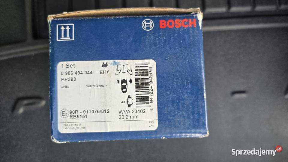 Zestaw klocków hamulcowych BOSCH Przod Szczecinek