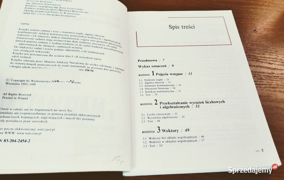 Zadania i testy z matematyki szkół średnich kl Gdańsk