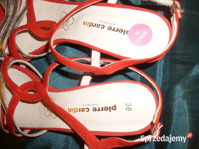 Sandalki czerwono złote r36 23cm Kraków