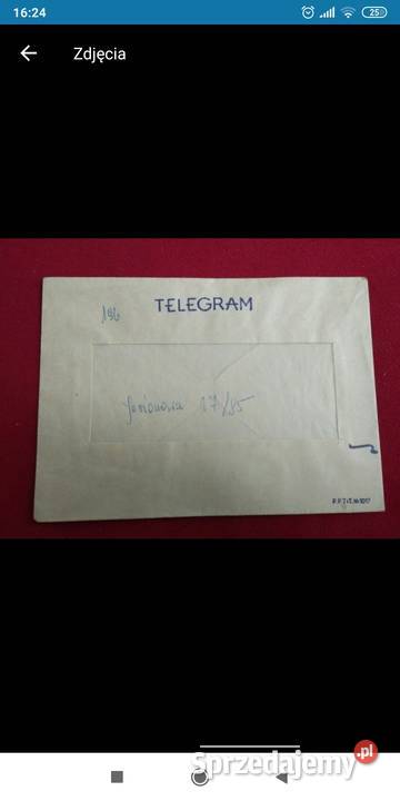 Koperta telegram dolnośląskie