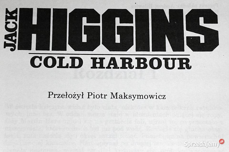Cold Harbour Jack Higgins Rok wydania 1991