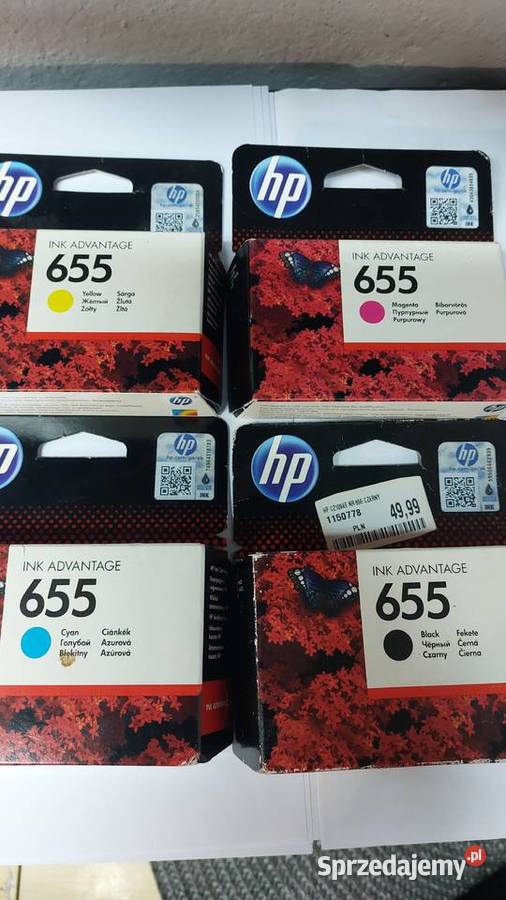 Tusze Tusz HP 655 x 4 sztuki nowe orginal Katowice