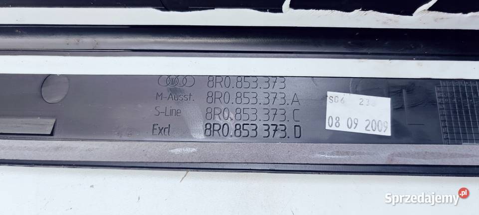 LISTWA LISTWY PROGOWE S LINE AUDI Q5 8R ORYGINAŁ Przystajń