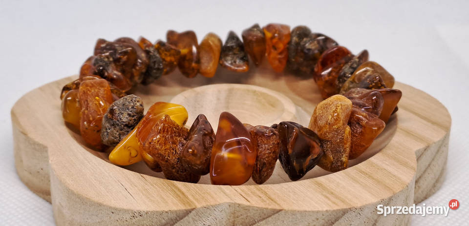 Bransoletka z bursztynu bursztyn bałtycki bryłki mazowieckie Warszawa