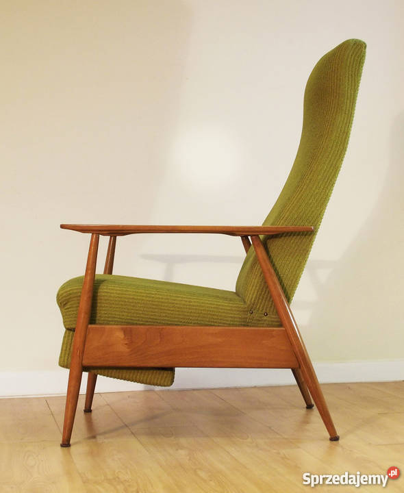 Fotel rozkładany lata 70te w stylu Milo Warszawa