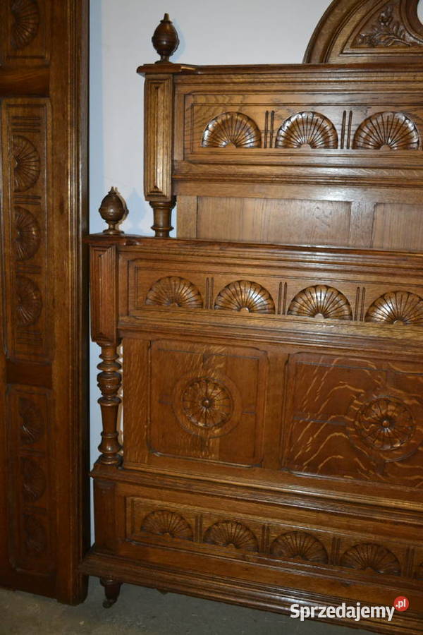 łóżko neorenesansowe 130 dąb Będzin
