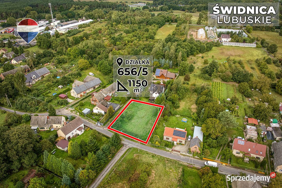 Działka budowlana 1150 m Zielonej Góry 1150m2 lubuskie