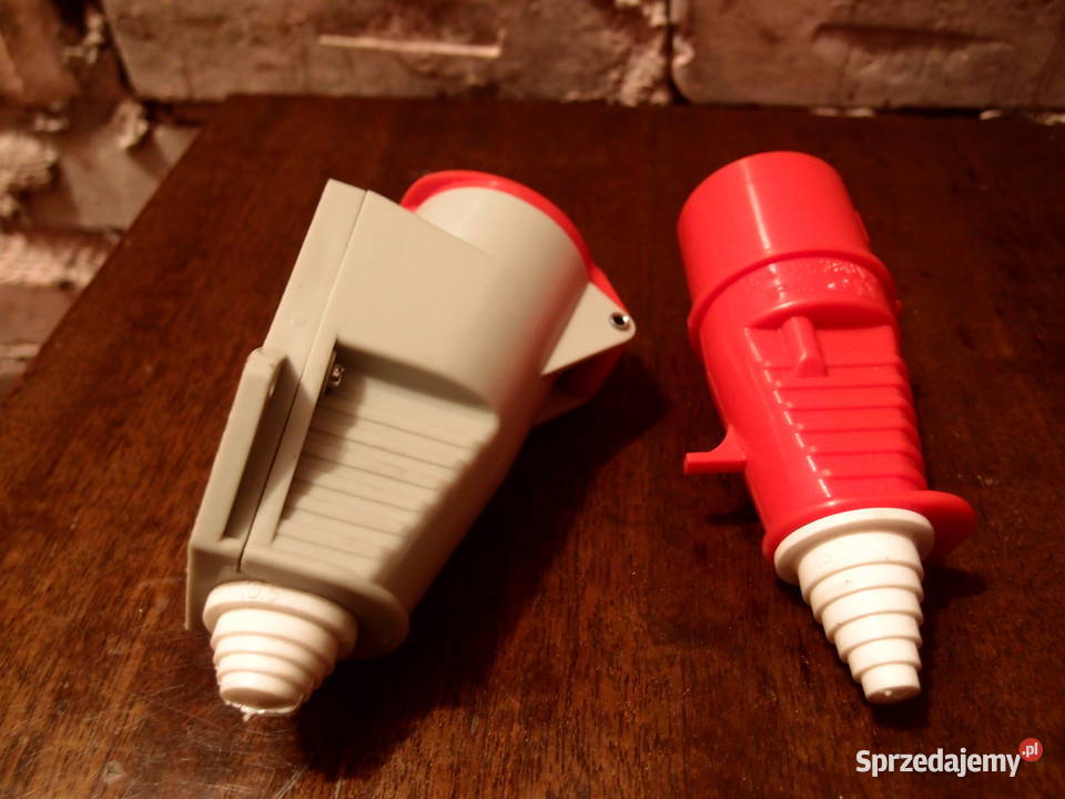 Złącze 3 fazowe siłowe zestaw gniazdo i wtyczka Łódź