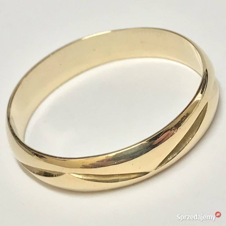 OBRĄCZKA męska z żółtego złota 585 14K ZDOBIONA złote Biżuteria dla Panów Warszawa sprzedam