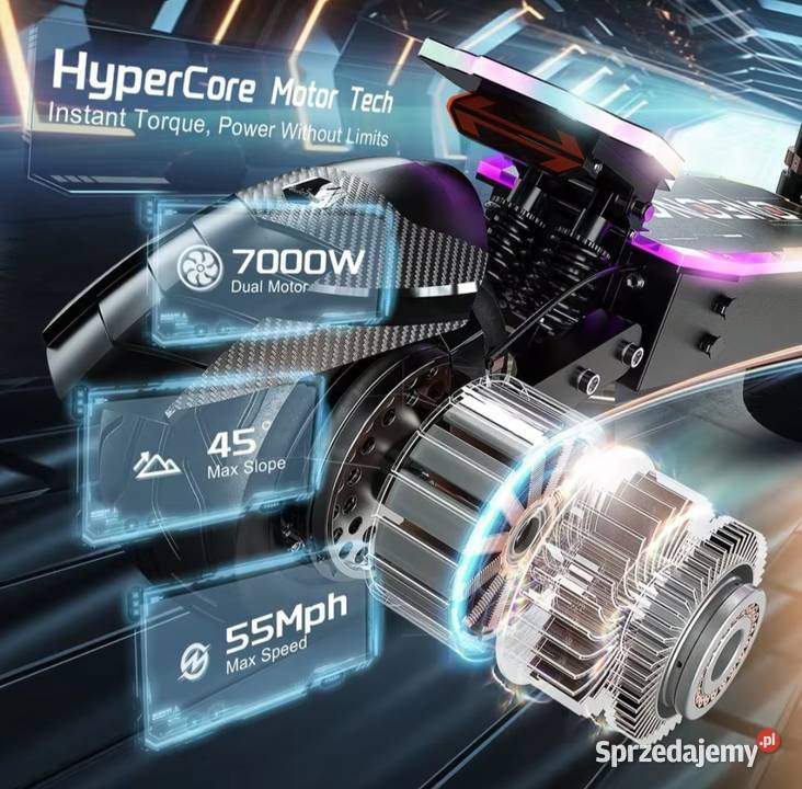 NOWOŚĆ Hulajnoga elektryczna FENGQS GT9 60v Hulajnogi elektryczne Łapsze Niżne sprzedam