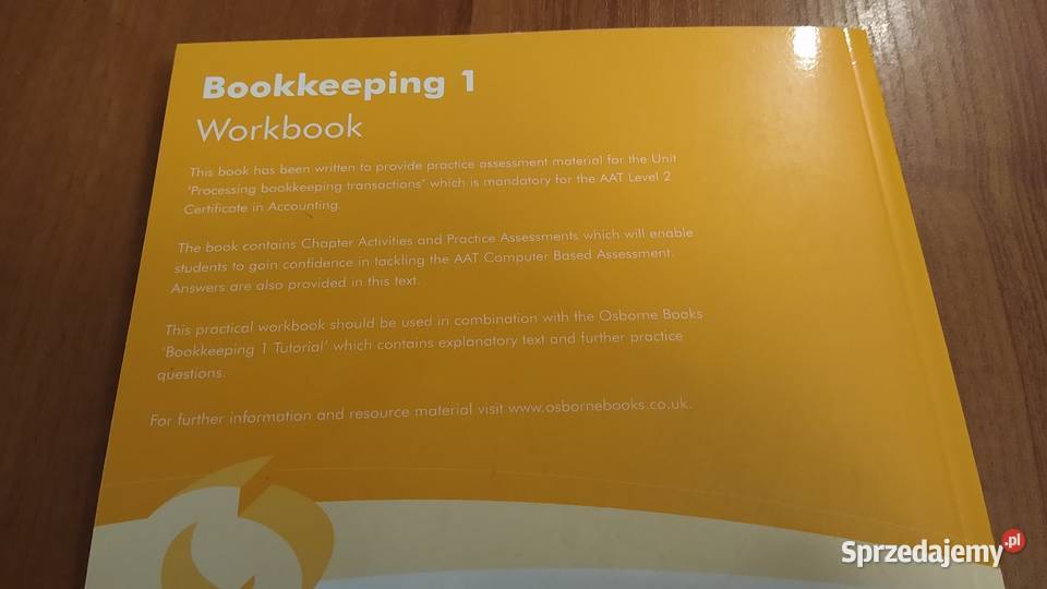Bookkeeping 1 Workbook David Cox Michael Fardon Gdańsk sprzedam