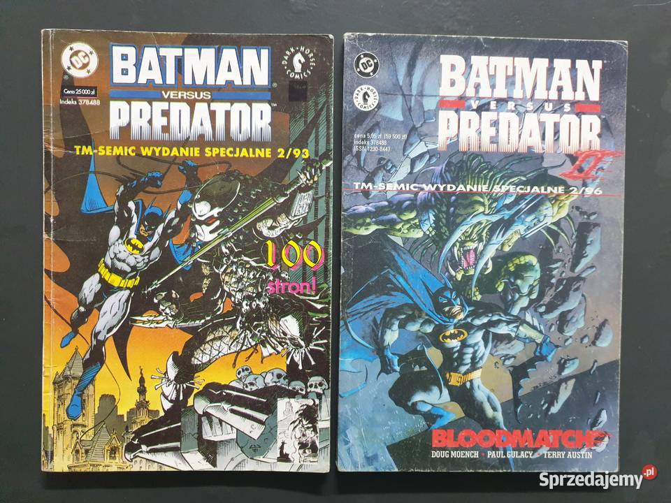 Batman versus Predator część 1 i 2 Rok wydania 1993 Komiksy Gdynia sprzedam