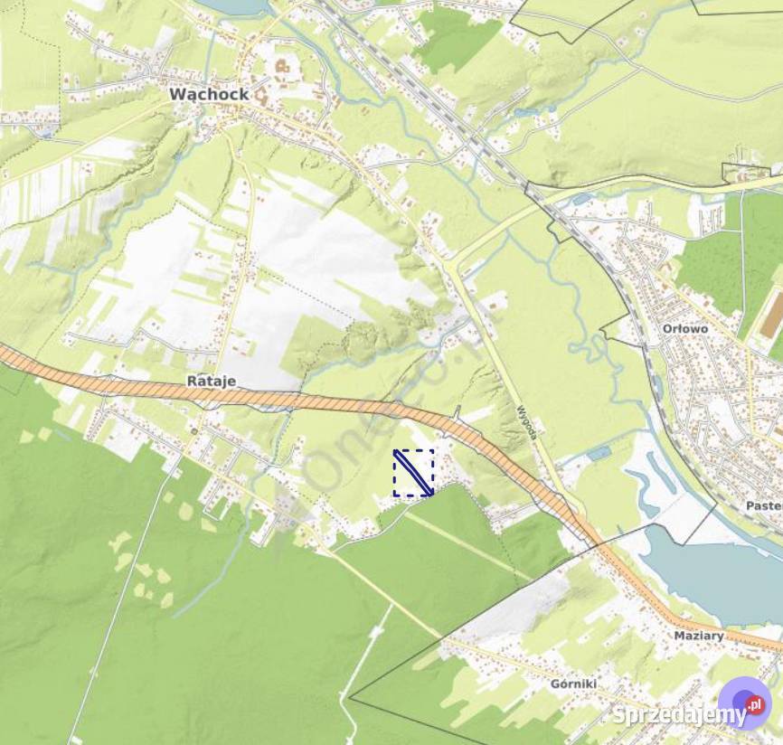 Działka budowlana 6669 m2 Gmina Wąchock Górna z 300m świętokrzyskie sprzedam