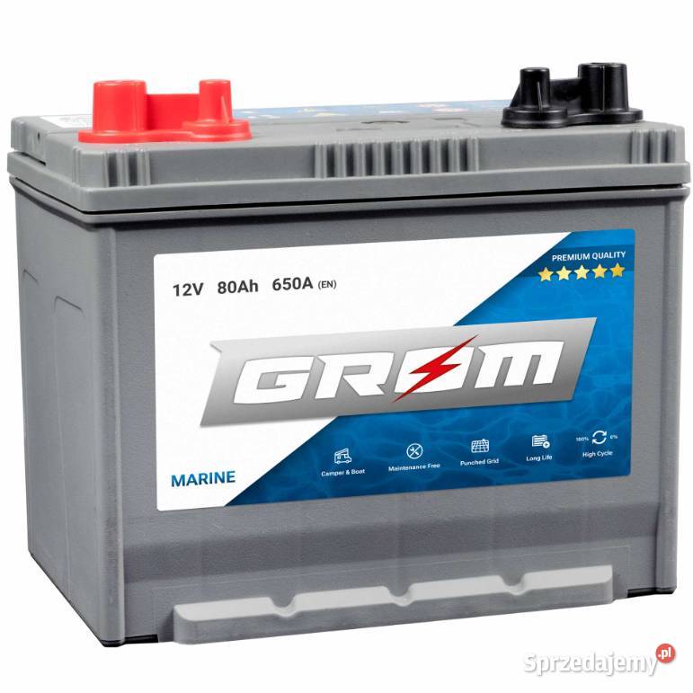 Akumulator GROM MARINE 80Ah 650A M31DC pomorskie Starogard Gdański sprzedam