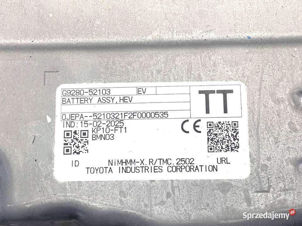 BATERIA HYBRYDA LEXUS LBX G928052103 15 136 osobowe