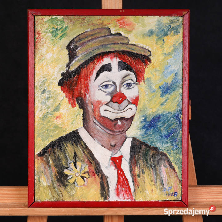 ARTexpert Obraz na płycie portret klamun Malarstwo Dobrzany