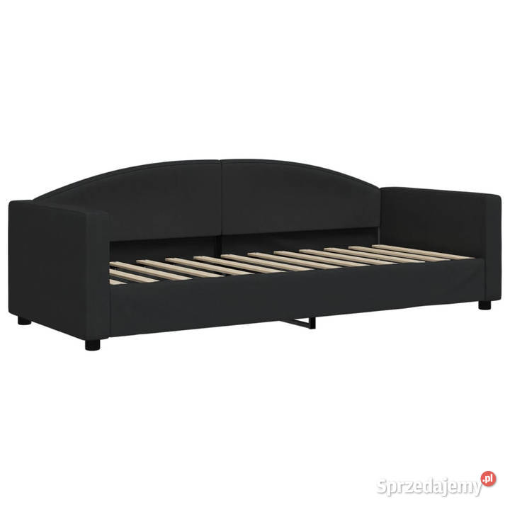 Sofa rozsuwana z szufladami czarna tkanina Warszawa